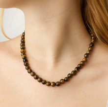 Load image into Gallery viewer, Birgit Tiger Eye Necklace Stainless Steel
