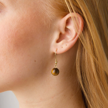 Load image into Gallery viewer, Birgit Tiger Eye Earrings Stainless Steel
