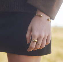 Load image into Gallery viewer, Petra Open Bangle Bracelet Stainless Steel
