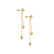 Load image into Gallery viewer, Nella Heart Chain Earrings Stainless Steel
