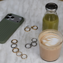 Load image into Gallery viewer, Kristina Crystal Stacked 5 Rings Stainless Steel
