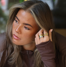 Load image into Gallery viewer, Irene Plain Stacked 3 Rings Stainless Steel
