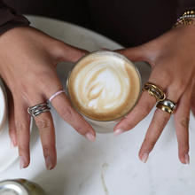 Load image into Gallery viewer, Irene Plain Stacked 3 Rings Stainless Steel
