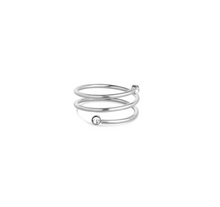 Load image into Gallery viewer, Lykke Crystal Swirl Ring Stainless Steel
