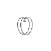 Load image into Gallery viewer, Lykke Crystal Swirl Ring Stainless Steel
