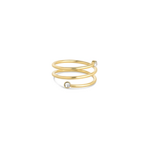 Load image into Gallery viewer, Lykke Crystal Swirl Ring Stainless Steel
