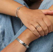 Load image into Gallery viewer, Lykke Crystal Swirl Ring Stainless Steel
