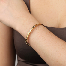 Load image into Gallery viewer, Meg Crystal Bangle Bracelet Stainless Steel

