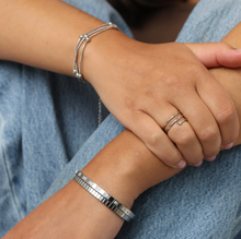 Load image into Gallery viewer, Meg Crystal Bangle Bracelet Stainless Steel
