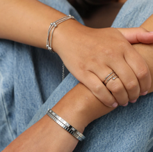 Load image into Gallery viewer, Meja Textured Bangle Bracelet Stainless Steel
