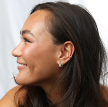 Load image into Gallery viewer, Della Crystal Hoop Earrings Stainless Steel
