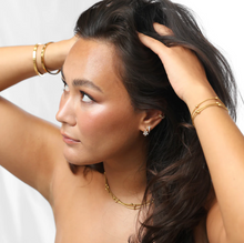 Load image into Gallery viewer, Helia Crystal Hoop Earrings Stainless Steel
