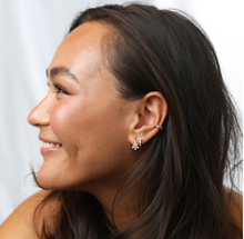 Load image into Gallery viewer, Helia Crystal Hoop Earrings Stainless Steel
