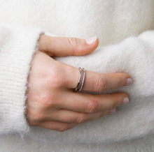 Load image into Gallery viewer, Melissa Duo Crystal Ring Stainless Steel
