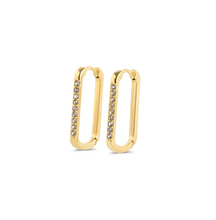 Load image into Gallery viewer, Celeste Crystal Hoop Earrings Stainless Steel
