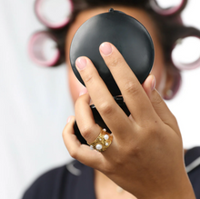 Load image into Gallery viewer, Kerstin Hammered Pearl Ring Stainless Steel
