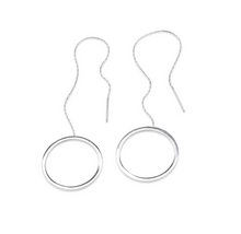 Load image into Gallery viewer, Tiril Circle Chain Earrings Stainless Steel
