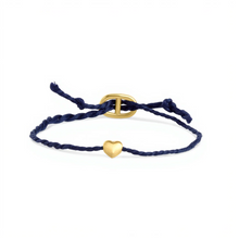 Load image into Gallery viewer, Alex Rope Bracelet Heart Stainless Steel
