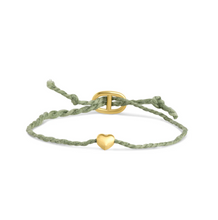 Load image into Gallery viewer, Alex Rope Bracelet Heart Stainless Steel
