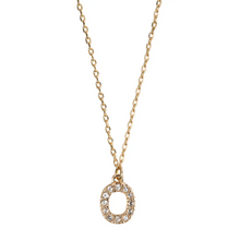 Load image into Gallery viewer, Juno Crystal Letter Necklace Stainless Steel
