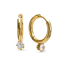 Load image into Gallery viewer, Oline Crystal Hoop Earrings Stainless Steel
