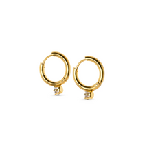 Load image into Gallery viewer, Oline Crystal Hoop Earrings Stainless Steel
