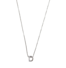 Load image into Gallery viewer, Viola Letter Necklace SILVER Stainless Steel
