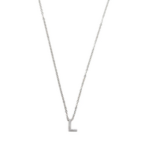 Load image into Gallery viewer, Viola Letter Necklace SILVER Stainless Steel

