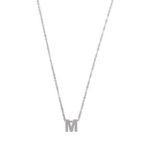 Load image into Gallery viewer, Viola Letter Necklace SILVER Stainless Steel
