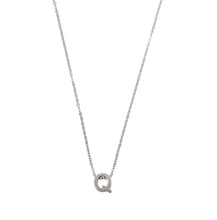 Load image into Gallery viewer, Viola Letter Necklace SILVER Stainless Steel
