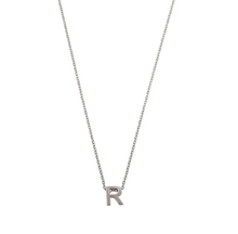 Load image into Gallery viewer, Viola Letter Necklace SILVER Stainless Steel
