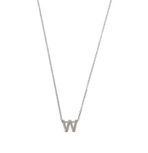 Load image into Gallery viewer, Viola Letter Necklace SILVER Stainless Steel
