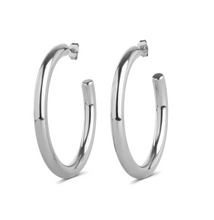 Load image into Gallery viewer, Stine Hoop Stud Earrings Stainless Steel
