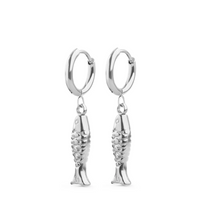Load image into Gallery viewer, Erna Fish Hoop Earrings Stainless Steel
