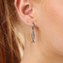 Load image into Gallery viewer, Erna Fish Hoop Earrings Stainless Steel
