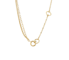 Load image into Gallery viewer, Onyx Layered Chain Necklace Stainless Steel
