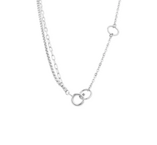 Load image into Gallery viewer, Onyx Layered Chain Necklace Stainless Steel
