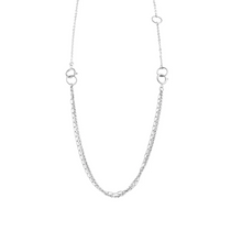 Load image into Gallery viewer, Onyx Layered Chain Necklace Stainless Steel
