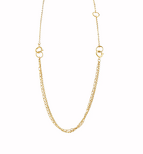 Load image into Gallery viewer, Onyx Layered Chain Necklace Stainless Steel
