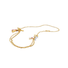 Load image into Gallery viewer, Onyx Layered Chain Necklace Stainless Steel
