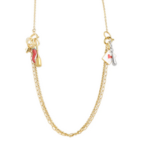Load image into Gallery viewer, Onyx Layered Chain Necklace Stainless Steel

