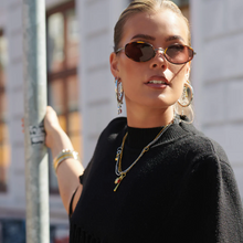 Load image into Gallery viewer, Onyx Layered Chain Necklace Stainless Steel
