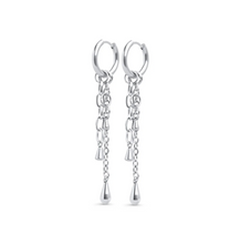 Load image into Gallery viewer, Kate Chain Hoop Earrings Stainless Steel
