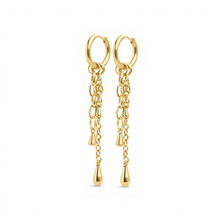 Load image into Gallery viewer, Kate Chain Hoop Earrings Stainless Steel
