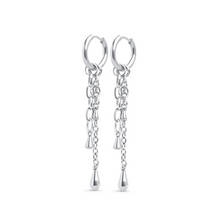 Load image into Gallery viewer, Kate Chain Hoop Earrings Stainless Steel
