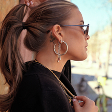 Load image into Gallery viewer, Kate Chain Hoop Earrings Stainless Steel
