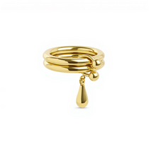Load image into Gallery viewer, Storm Duo Drop Ring Stainless Steel
