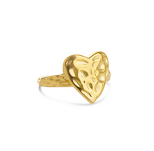 Load image into Gallery viewer, Lovi Hammered Heart Ring Stainless Steel
