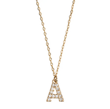Load image into Gallery viewer, Juno Crystal Letter Necklace Stainless Steel
