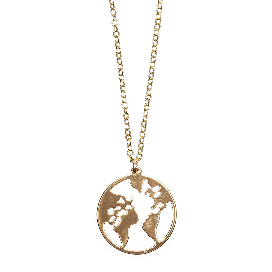 Earth Pendant Long Necklace